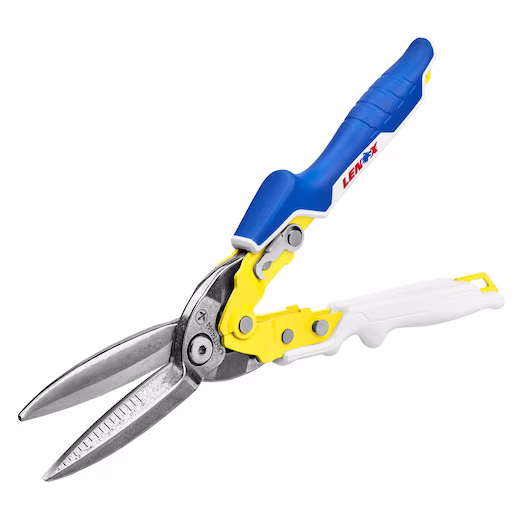 Long Striaght Aviation Snips - 1/4 Turn, Head At Front w/ Blade Open