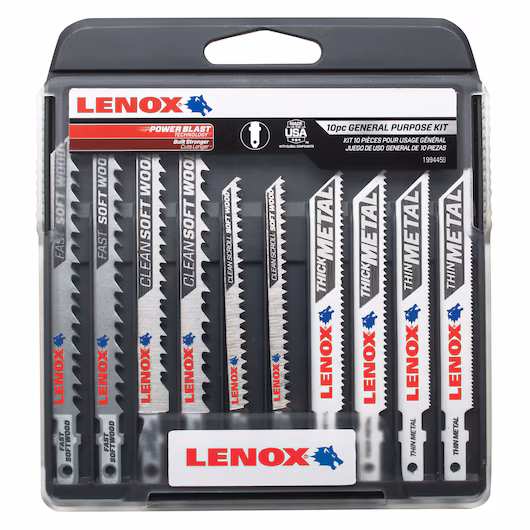 10PC T-Shank General Purpose Jigsaw Kit