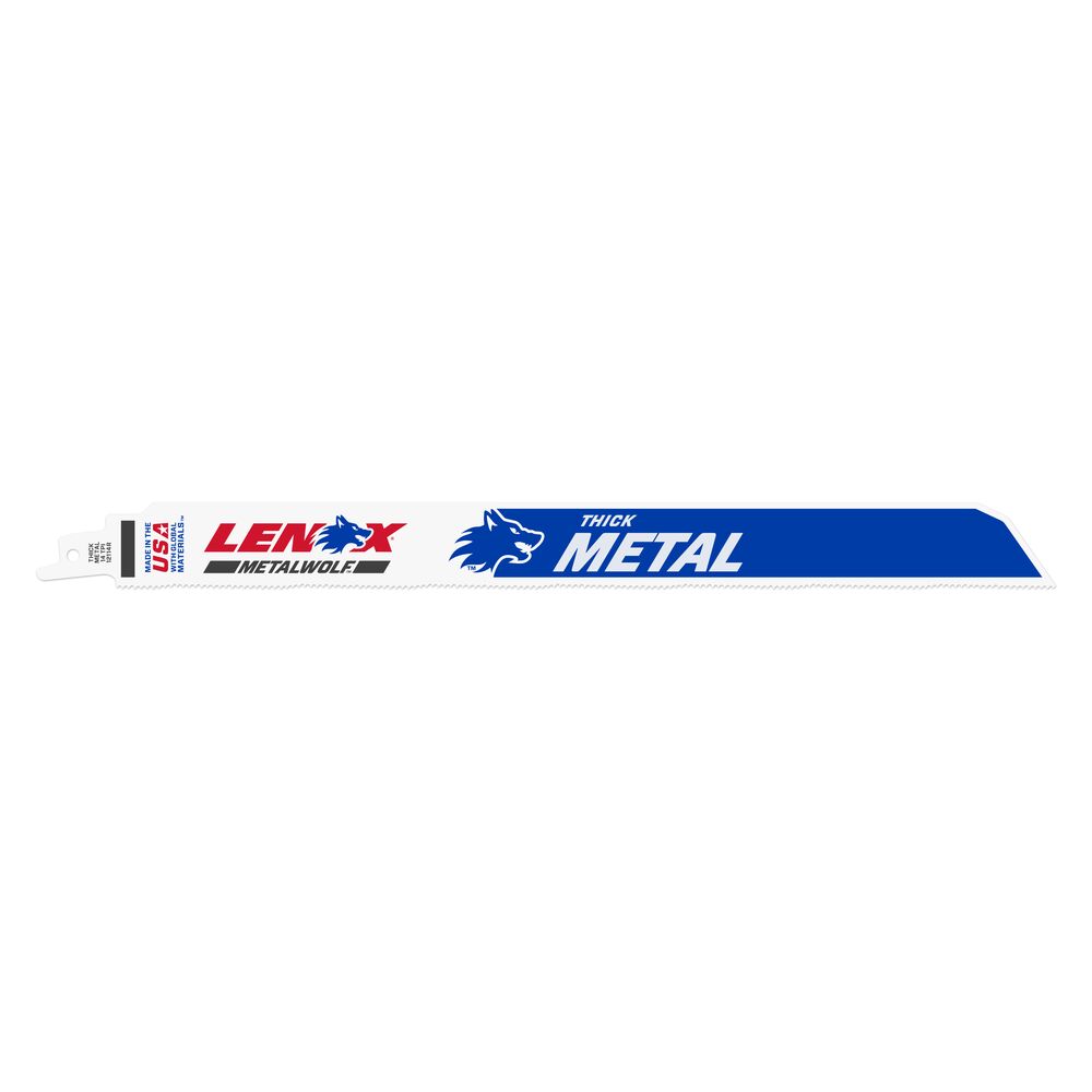 LENOX Lazer Metal Cutting Reciprocating Saw Blade, Bi-Metal, 12-Inch, 14 Tpi on white background