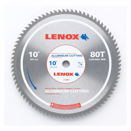 10" 80TPI Metal Cutting Circular Saw Blade