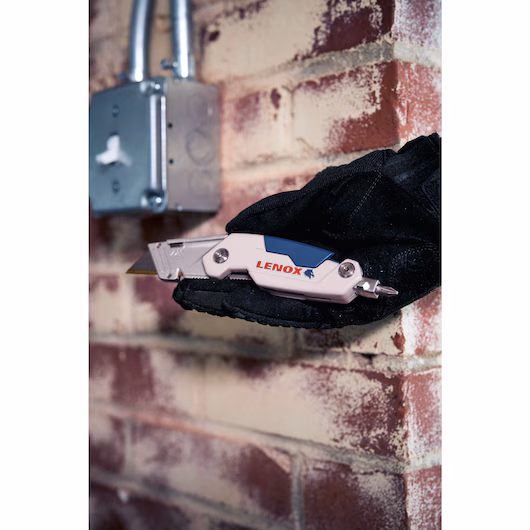 LENOX® 3-Blade Folding Utility Knife with On Tool Blade Storage Application