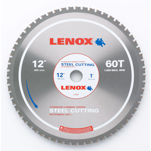 12" 60TPI Metal Cutting Circular Saw Blade