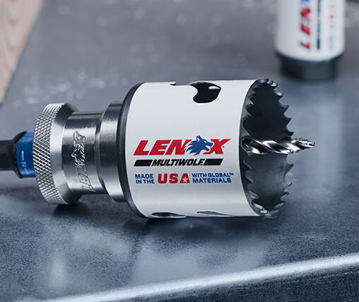 LENOX 2" SPEED SLOT Bi-Metal Hole Saw, SNAP-BACK Quick Change Arbor, and Step Bit Pilot Drill" LENOX 2" SPEED SLOT Bi-Metal Hole Saw, SNAP-BACK Quick Change Arbor, and Step Bit Pilot Drill"