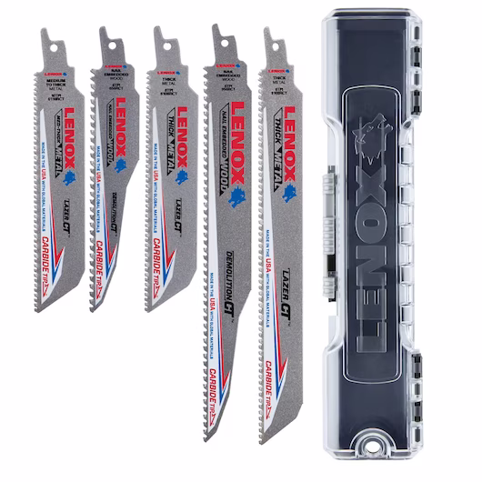 CARBIDE TIPPED RECIP KIT 5PC w/Case 1x 656RCT, 1x 6108RCT, 1x 6110RCT, 1x 956RCT, 1x 9108RCT Includes Storage Case